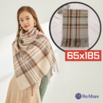 레아하브(ReAhav) 털 체크 목도리 겨울 니트 커플 머플러