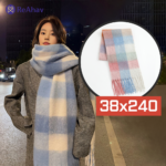 레아하브(ReAhav) 파스텔 체크 머플러 겨울 목도리